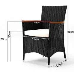 Deuba Polyrattan Tuinset Verona - 6 Stoelen + 1 Tafel Zwart -Buitentuin Winkel 1200x1200 699
