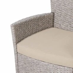Casaria Polyrattan Tuinset - 4 Stoelen & Tafel 90x90 Cm - Beige Grijs -Buitentuin Winkel 1200x1200 731