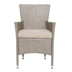 Casaria Polyrattan Tuinset - 4 Stoelen & Tafel 90x90 Cm - Beige Grijs -Buitentuin Winkel 1200x1200 732