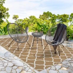 LifeGoods Acapulco Bistroset - 3-Delig - Tuinset Met Bijzettafel - Grijs -Buitentuin Winkel 1200x1200 751