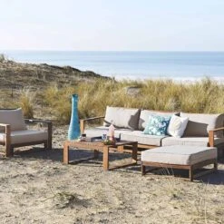 Alice's Garden Loungeset Mendoza - Acacia - 5 Plaatsen - Beige -Buitentuin Winkel 1200x1200 840