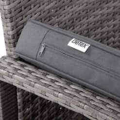 Casaria Polyrattan Loungeset – 2 Stoelen 1 Bank 1 Tafel - Antraciet -Buitentuin Winkel 1200x1200 859