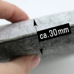 30mm Vilten Zitkussen Rond - Ø 35cm Stoelkussen Stoelpad Zacht 2-kleurig Grijs -Buitentuin Winkel 1200x1200 916