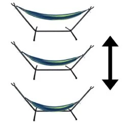 Hangmat Met Standaard En Opbergtas – 2 Persoons – Max. Draaggewicht 200Kg – Hangmatset – Hangmatten – Hang Mat Voor Binnen En Buiten – Hangmatstandaard – Hammock – Blauw / Groen -Buitentuin Winkel 1200x1200 987