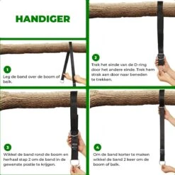 4House Ophang Koord Voor Hangmat, Hangstoel / Schommel - Hangmat Bevestigingsset Inclusief Haken - Karabijnhaak - Hangmat Standaard -Schommelophangset - Hangmat Ophangsysteem -150cm - Tot 1000kg - Boomvriendelijke Hangmat Ophangset - Set Van 2Stuks -Buitentuin Winkel 1200x1200 995