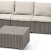 Allibert California Loungeset - 5 Personen - Cappuccino -Buitentuin Winkel 1200x376