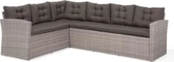 Beliani VITERBO - Loungeset Voor 8 - Grijs - PE Rotan -Buitentuin Winkel 1200x429