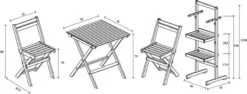 Bistro Set Hout Balkonset FSC – Patio Set Tuin – Houten Frans Tuinsetje – Kleine Tuinset – Complete Kleine Balkon Tafelset Met Gratis Bijzettafel – Hardhout FSC Balkonstoelen & Balkon Tafel - Tuintafel En Stoelen - Bistroset Van Hout – Balcony Set -Buitentuin Winkel 1200x458