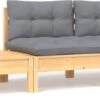 VidaXL 3-delige Loungeset Met Grijze Kussens Massief Grenenhout -Buitentuin Winkel 1200x477