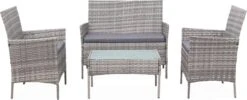 Alice's Garden Loungeset Moltès - 4 Plaatsen - Wicker - Kleine Set - Tinten Grijs/grijs 12 Alice's Garden Loungeset Moltès - 4 Plaatsen - Wicker - Kleine Set - Tinten Grijs/grijs -Buitentuin Winkel 1200x484
