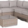 Premium Loungeset - VITTORIA - Rond Wicker– 5 Plaatsen, Naturel/beige