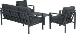 Garden Impressions Durban Loungeset - 4-delig - Zwart -Buitentuin Winkel 1200x539
