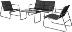 909 Outdoor Tuinset Camilla - 4-delig - Dubbele Zitbank - 2 Stoelen - Tafel - Stalenframe -Buitentuin Winkel 1200x542