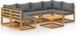 Decoways - 7-delige Loungeset Met Kussens Massief Acaciahout 14 Decoways - 7-delige Loungeset Met Kussens Massief Acaciahout -Buitentuin Winkel 1200x569
