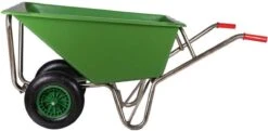 Kruiwagen Met Dubbel Luchtwiel Stal Eco Groen 160 Liter -Buitentuin Winkel 1200x586