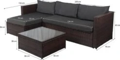 Loungebank Miko Bruin Tuin, Loungeset Buiten Wicker -Buitentuin Winkel 1200x598