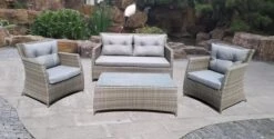 MaxxGarden Rattan Loungeset - 5 Persoons Zithoek - Wicker Tuinset - Incl. Kussens En Tafel -Buitentuin Winkel 1200x608 2