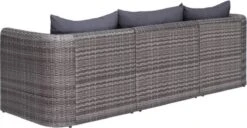 VidaXL 3-delige Loungeset Met Kussens Poly Rattan Grijs -Buitentuin Winkel 1200x621