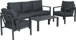 Garden Impressions Durban Loungeset - 4-delig - Zwart -Buitentuin Winkel 1200x630