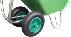 Kruiwagen Met Dubbel Luchtwiel Stal Eco Groen 160 Liter -Buitentuin Winkel 1200x634 3