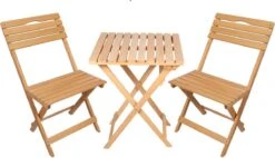 SiRaC - Houten Tuinset - Balkonset - 3-delig - Met Paarse Kussens - Natuurlijke Hout - Balkon Meubelen - 2 Persoons Balkonset - Twee Stoelen En Bijzettafel - Hout -Buitentuin Winkel 1200x691 1