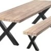 Douglas Tuinset - Tuintafel 220 X 90 + Tuinbankje - Stalen X Poten + Tijdelijk Gratis Onderhoudspakket - Inclusief Montage -Buitentuin Winkel 1200x707 1