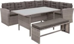 Beliani VITERBO - Loungeset Voor 8 - Grijs - PE Rotan -Buitentuin Winkel 1200x723 1