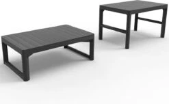 Allibert Lyon Tuintafel - 116x71,5x66/40 Cm - Grafiet -Buitentuin Winkel 1200x738 1