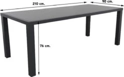 Alma Tuintafel Antraciet - 210 X 90 Cm. -Buitentuin Winkel 1200x743 2