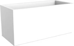 Elho Vivo Matt Finish Lang Wielen 90 - Grote Staande Plantenbak Voor Binnen & Buiten - Gemaakt Van Gereycled Plastic - L 39 X W 88 X H 41 Cm - Wit -Buitentuin Winkel 1200x744 2