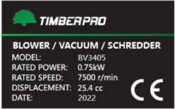 TIMBERPRO - Bladblazer - Benzine - Met Zuig En Versnipperfunctie - Blaassnelheid 225 Km/h - Opvangzak 45 L -Buitentuin Winkel 1200x747 3