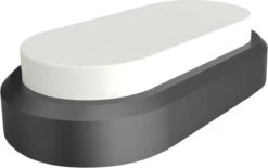 V-Tac Zwarte Ovale LED Plafondlamp Klein