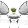 LifeGoods Acapulco Bistroset - 3-Delig - Tuinset Met Bijzettafel - Grijs -Buitentuin Winkel 1200x778 2