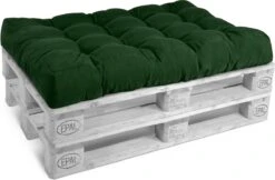 Beautissu Style – Palletkussen Set – 1x Zitkussen 120x80 Cm & 1x Rugkussen 120x40 Cm – Donker Groen -Buitentuin Winkel 1200x787 2