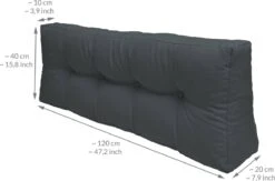 Beautissu Eco Elements Palletkussen – Rugkussen 120x40x15 Cm Voor Palletbank - Kussen Graphiet Grijs - Palletkussens In Matraskussen Kwaliteit -Buitentuin Winkel 1200x790 3