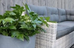 Merkloos Rivièra | Loungeset Hoekset Dining Set Tuinset | Wicker | Hoekbank, Hoge Tuintafel, 2 Hockers | 6 Zitplaatsen -Buitentuin Winkel 1200x793 3