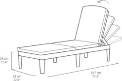 Allibert Jaipur Ligbed - 58x187,5x29 Cm - Grafiet -Buitentuin Winkel 1200x796