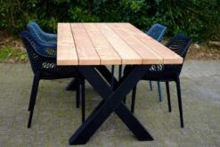 Tuintafel Douglas 220 Cm X 90 Cm | Stalen Poten | + Montage | Duurzame Eettafel | Onderhoudsarm 6-8 Personen | Geschaafd Hout | DuuMaa -Buitentuin Winkel 1200x800 149
