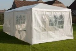 MaxxGarden Partytent - Paviljoen - 300 X 600 X 250 Cm - Met Zijwanden - Waterdicht Pro - 32mm Buizen – Wit -Buitentuin Winkel 1200x800 181