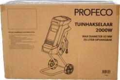 Profeco Stille Hakselaar 2000W - Tuinhakselaar - Versnipperaar Voor 45mm Takdikte - Incl. 50 Liter Opvangzak En Veilige Duwstok -Buitentuin Winkel 1200x800 292