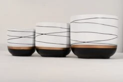 Bloempotten Binnen - Keramiek - Gouden Rand - Bloempot Buiten - Afvoergat 24 Cm - Wit Zwart – Groot -Buitentuin Winkel 1200x800 604