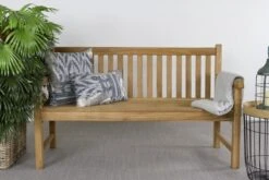 Teak Houten Tuinbank Bison - 150 Cm. -Buitentuin Winkel 1200x803