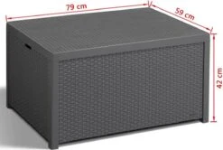 Allibert Arica Tuintafel - 79x59,5x42 Cm - Grafiet -Buitentuin Winkel 1200x806 1