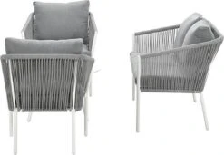 Garden Impressions Fleurie Loungeset 4-delig - Rope - Mat Wit/ Licht Grijs -Buitentuin Winkel 1200x830
