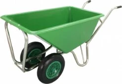 Kruiwagen Met Dubbel Luchtwiel Stal Eco Groen 160 Liter -Buitentuin Winkel 1200x833