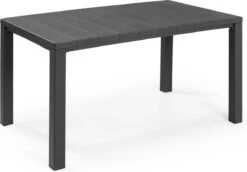 Alice's Garden Tuinset Julie/Elisa - 147x90x74cm - 6 Stoelen - Kunsthars - Grafietkleur -Buitentuin Winkel 1200x836 1