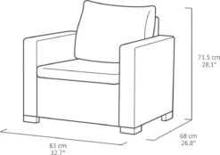Allibert California Loungeset - 5 Personen - Cappuccino -Buitentuin Winkel 1200x847 1