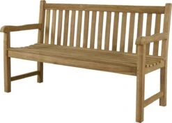 Teak Houten Tuinbank Bison - 150 Cm. -Buitentuin Winkel 1200x854