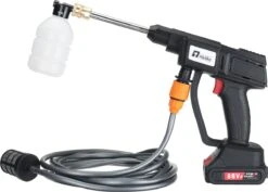 Merkloos Elektrische Accu-Hogedrukreiniger - 20Bar - Multifunctioneel Mondstuk - Draagbaar Oplaadbaar Snoerloos - Reinigingsspuitpistool - Met Rijke Accessoires - Voor Makita 18V-batterij - Voor Auto, Tuin, Terras, Raam (Zwart) -Buitentuin Winkel 1200x858 3