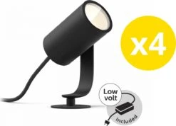 Philips Hue Lily Tuinspot Starterspakket - Prikspot White And Color Ambiance - Prikspots Voor Buiten - Tuinverlichting - 4 Spots - Zwart -Buitentuin Winkel 1200x866 7